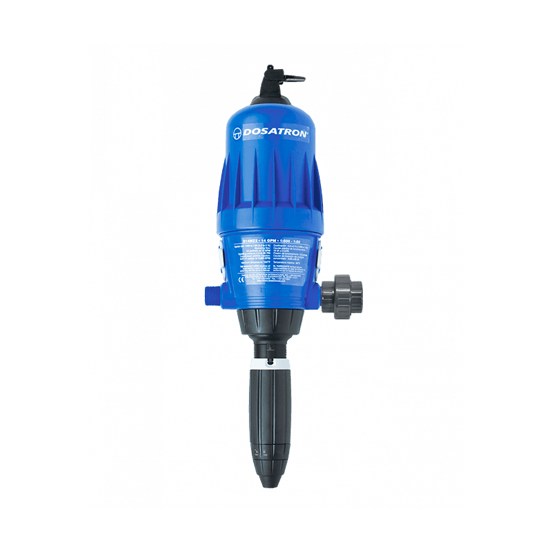 Dosificador Proporcional Dosatron Modelo: D14MZ2VFII con Flujo de: 0.05 14 GPM 1y Dilución de: 0.2 – 2% Empaques en: Vitón
