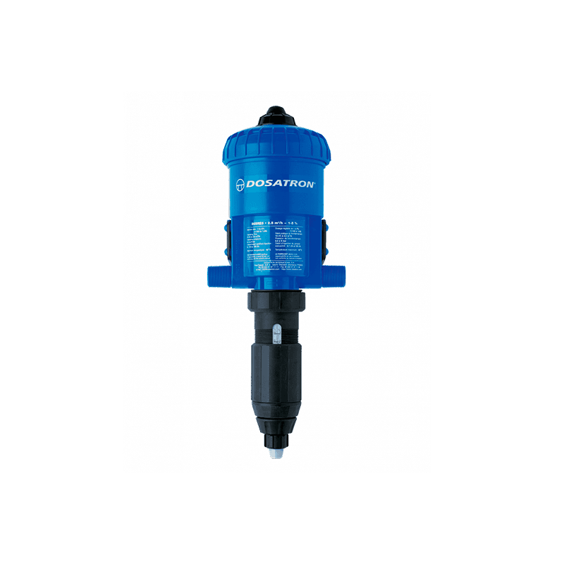 Dosificador Proporcional Dosatron Modelo: D25RE5VFII con Flujo de: 0.05 – 11 GPM y Dilución de: 1 – 5% Empaques en: Vitón