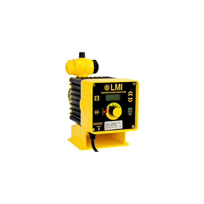 Dosificadora de Diafragma LMI Milton Roy Modelo: B921-398SI Control: Automatizado, Capacidad Máxima de hasta: 2.5 GPH y 100 PSI con Válvula de 4 Funciones incluida.